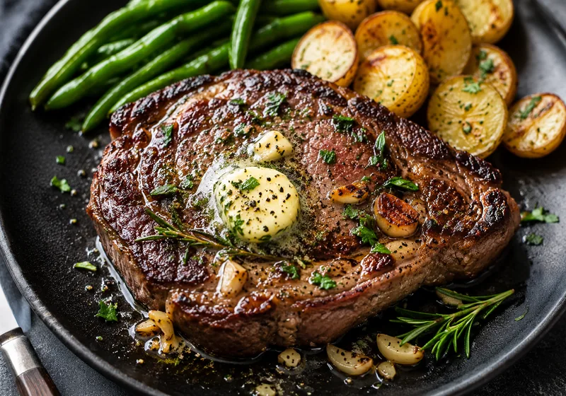 Garlic Butter Ribeye Steak
