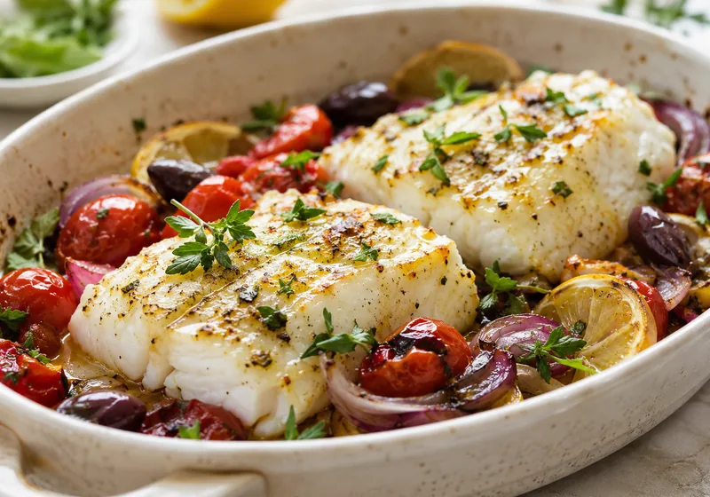 Mediterranean Baked Cod