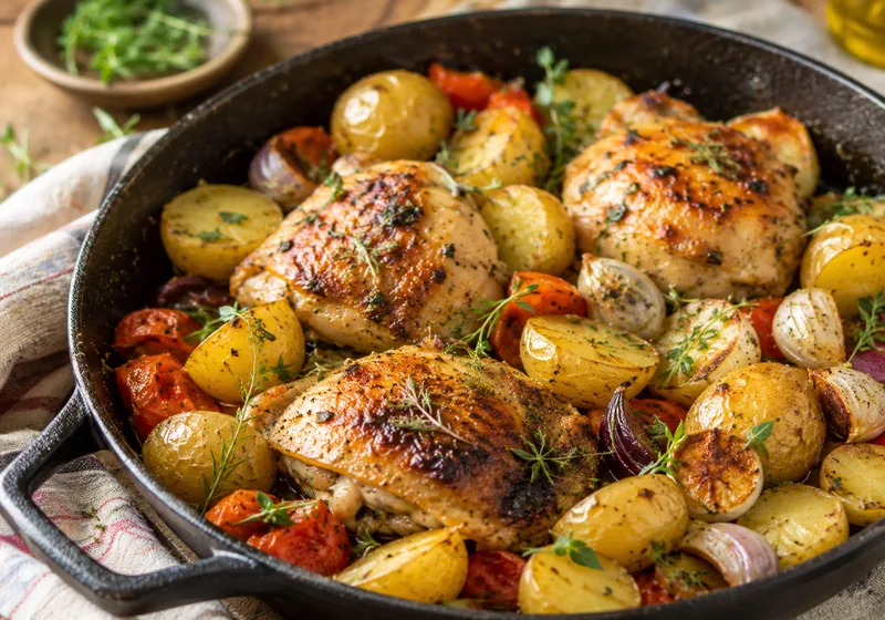 One-Pan Chicken and Potatoes