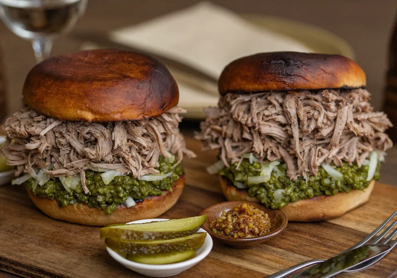 Smoked Pulled Pork Sandwiches