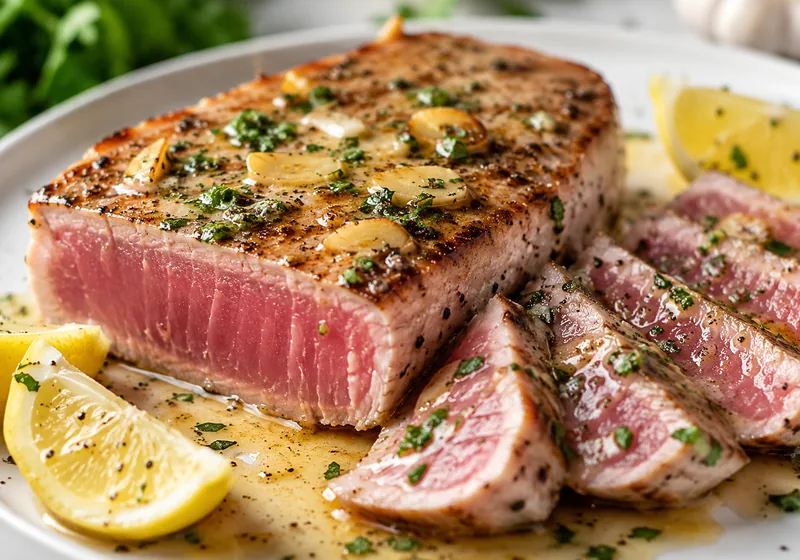 Tuna Steak with Garlic Butter